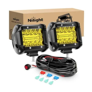 Nilight-2-luces-de-4-pulgadas-amarillo-LED-triple-fila-60W-inundacion-Combo-Anti-niebla.
